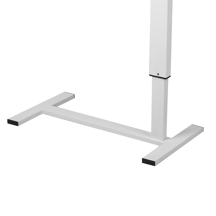 Height Adjustable Gas Lift Desk with Wheels - White