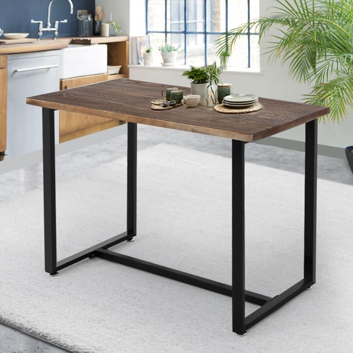 Modern Industrial Wooden Kitchen Cafe Table 110cm Homecoze