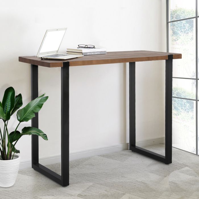 Modern Industrial Wooden Bar Table 120cm Homecoze