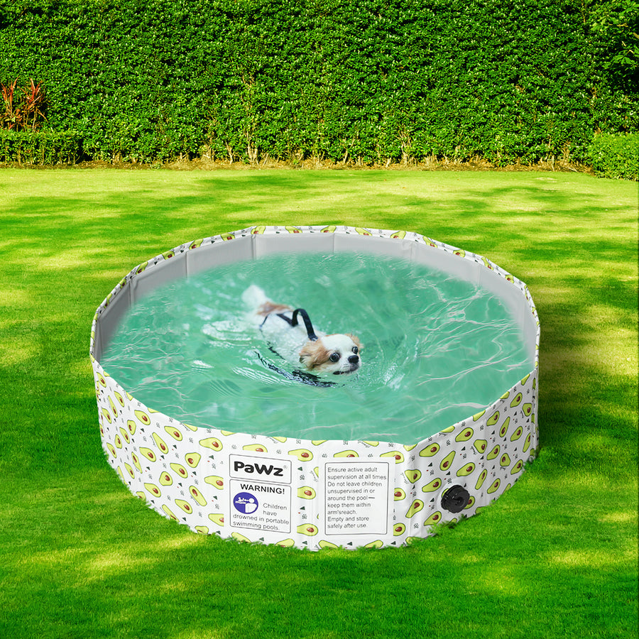 Large 100cm 2-in1 Portable Pet Pool & Pet Bath – Avocado Pattern Homecoze