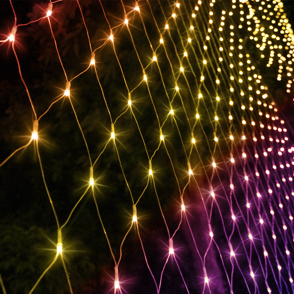 1.6m x 4.5m Christmas Net Mesh 300 LED String Lights – Muilti-colour Homecoze