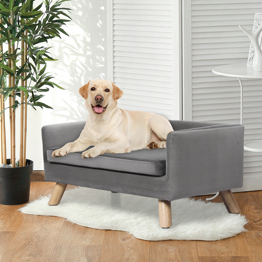Medium Rectangular Indoor Pet Mini Sofa Bed for Cats and Dogs - 80cm x 43cm Homecoze