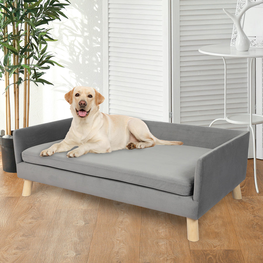 Large Rectangular Indoor Pet Mini Sofa Bed for Cats and Dogs - 105cm x 64cm Homecoze