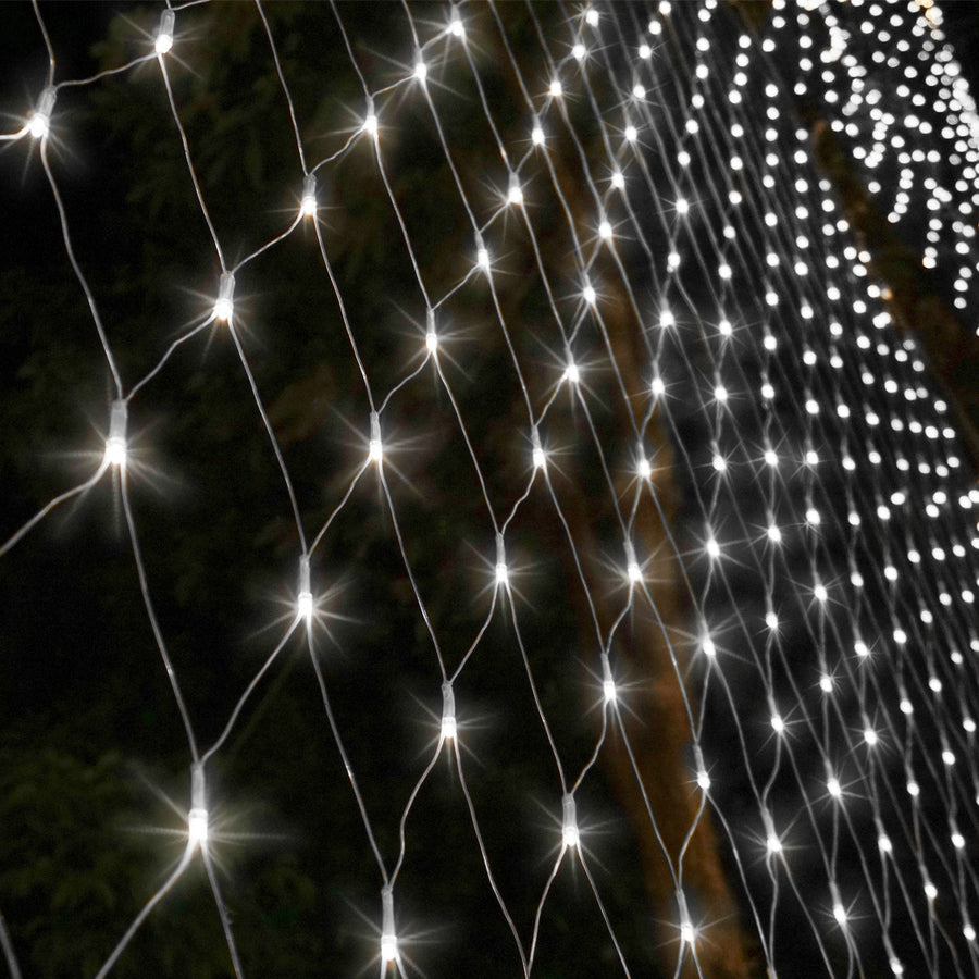 4m x 6m Christmas Net Mesh 880 LED String Lights – Cool White Homecoze