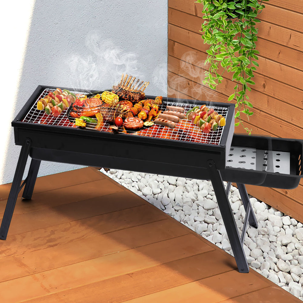 Hibachi Portable Table Grill With BBQ Grill Net & 10 Skewers Homecoze