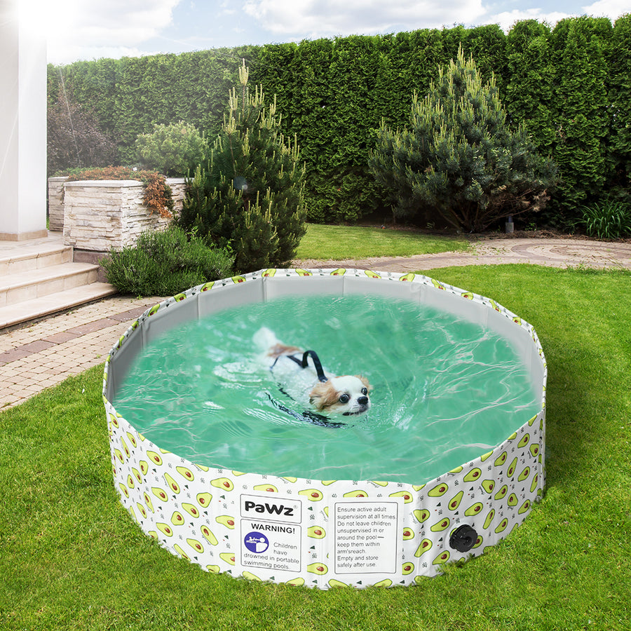 Medium 80cm 2-in1 Portable Pet Pool & Pet Bath – Avocado Pattern Homecoze