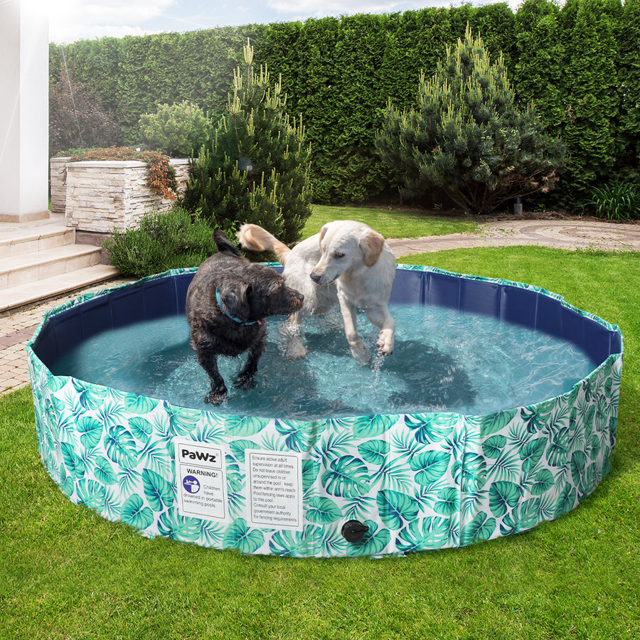 XX-Large 160cm 2-in1 Portable Pet Pool & Pet Bath – Palm Leaves Pattern Homecoze