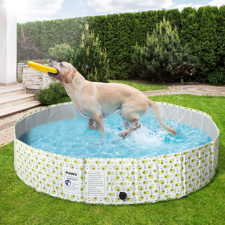 X-Large 120cm 2-in1 Portable Pet Pool & Pet Bath – Avocado Pattern Homecoze