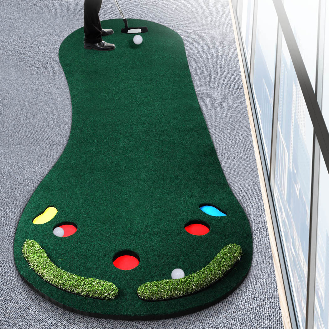 3M Golf Putting Mat Practice Training Indoor Outdoor Portable Slope Non-skid Homecoze